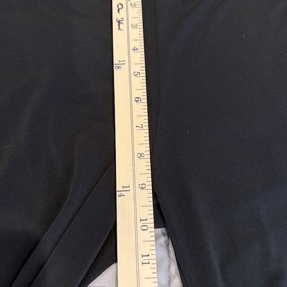 Clara Sun Woo Black Pull On Poly Rayon Spandex Dress Pants Notched Hem Size XS - Picture 8 of 10